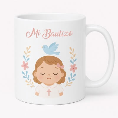 Tazas Personalizadas por Motivos y Fechas Especiales taza bautizo niña