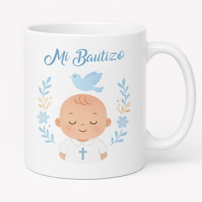 Tazas Personalizadas por Motivos y Fechas Especiales taza bautizo niño