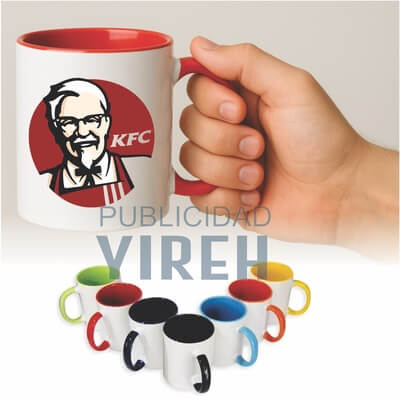 Tazas personalizadas por Tipos taza interior y asa de color de 11 oz
